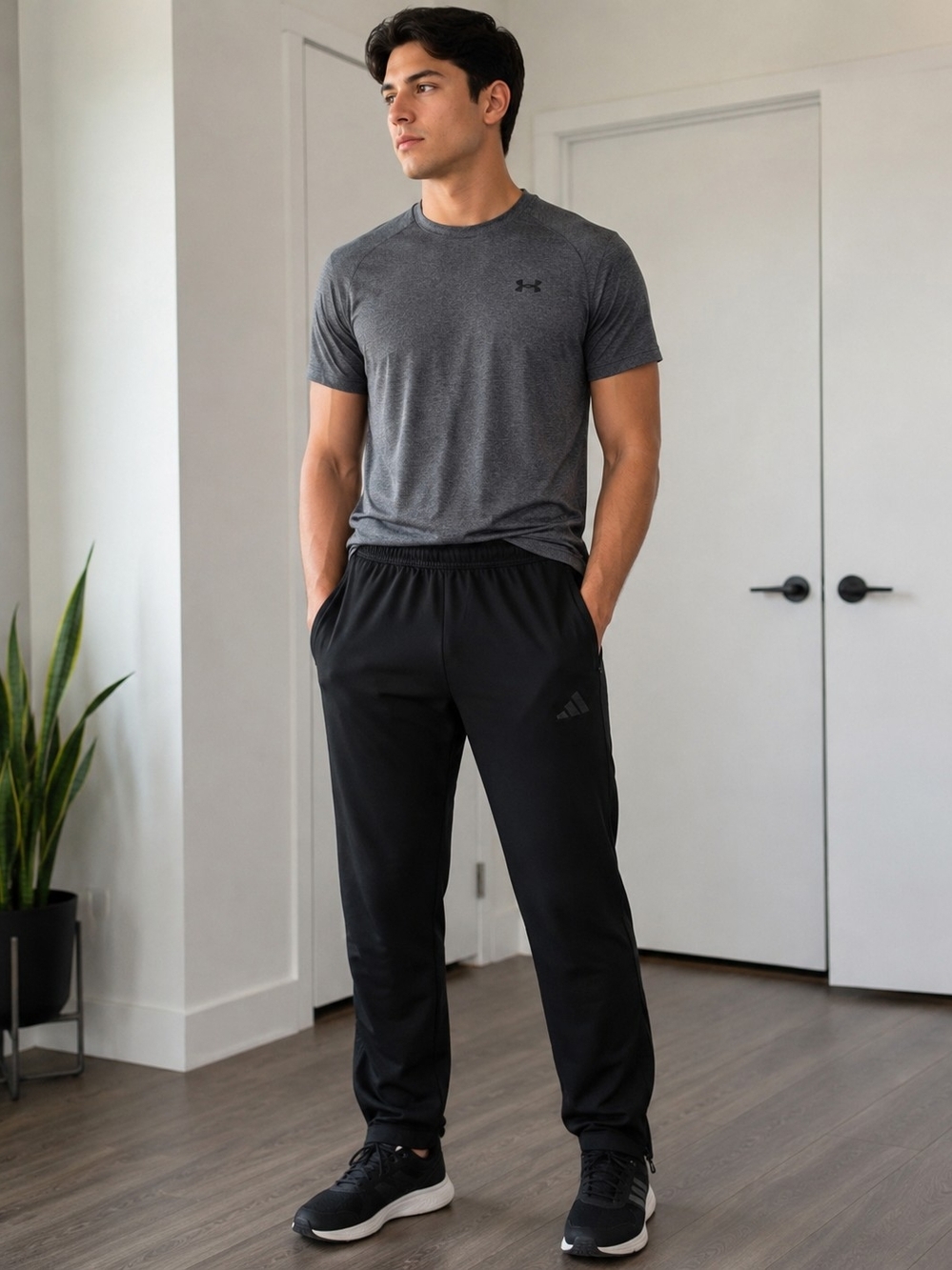 Adidas Black Athletic Pants – Size S – 30" Inseam